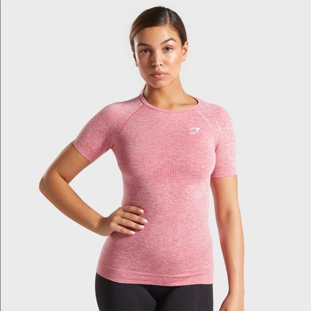Gymshark Vital Seemless T-Shirt Pink Marl